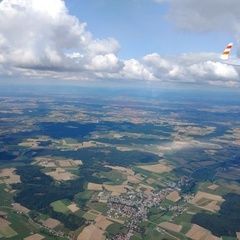 Flugwegposition um 12:08:31: Aufgenommen in der Nähe von Rottal-Inn, Deutschland in 1853 Meter
